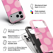 Big Polka Dots, Bubblegum - Shockproof iPhone Case