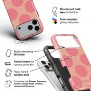 Big Polka Dots, Melon - Shockproof iPhone Case