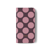 Samsung Galaxy S21 Vegan Leather Wallet Case – Pink Plum Polka Dot Design - VYIR