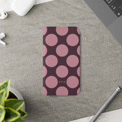 iPhone 11 Vegan Leather Wallet Case – Pink Plum Polka Dot Design - VYIR