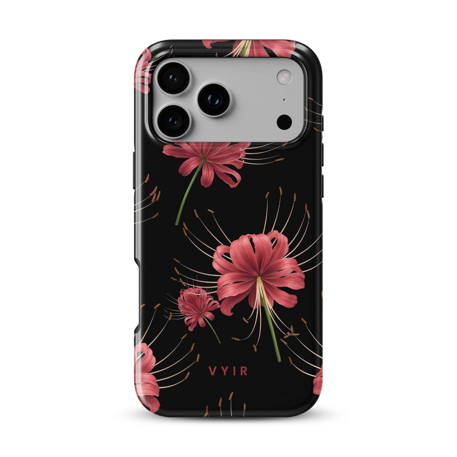 1VYIRBlackandRedSpiderLilyFlowers-ShockproofToughMagSafeiPhoneCase.png