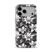 Monochrome Lilies - Shockproof MagSafe iPhone Case