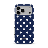 Classic Polka Dots, Old Money Blue - Tough Phone Case