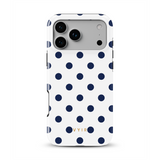 Classic Polka Dots, Sailor Blue - Tough MagSafe iPhone Case
