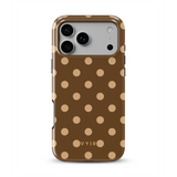 Classic Polka Dots, Elegant Brown - Tough MagSafe iPhone Case