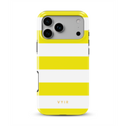 Horizontal Stripes, Citrus - Shockproof MagSafe iPhone Case