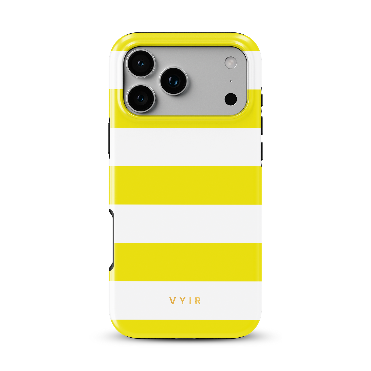 Horizontal Stripes, Citrus - Shockproof Phone Case