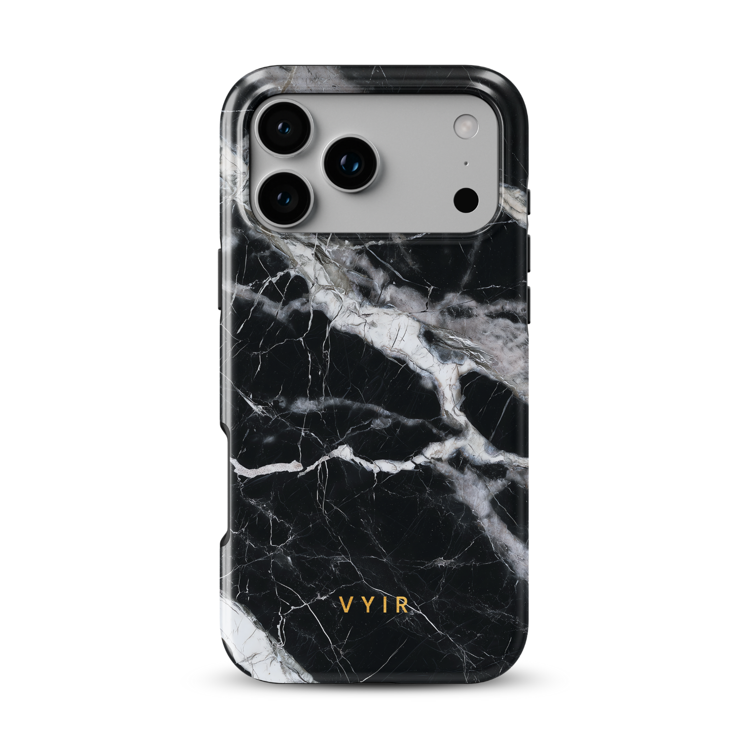 Italian Marble Black - Shockproof MagSafe iPhone Case