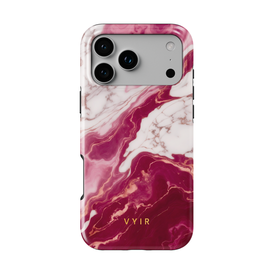 Italian Marble Burgundy - Shockproof MagSafe iPhone Case