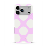 Large Polka Dots, Vanilla Pink - Tough MagSafe iPhone Case