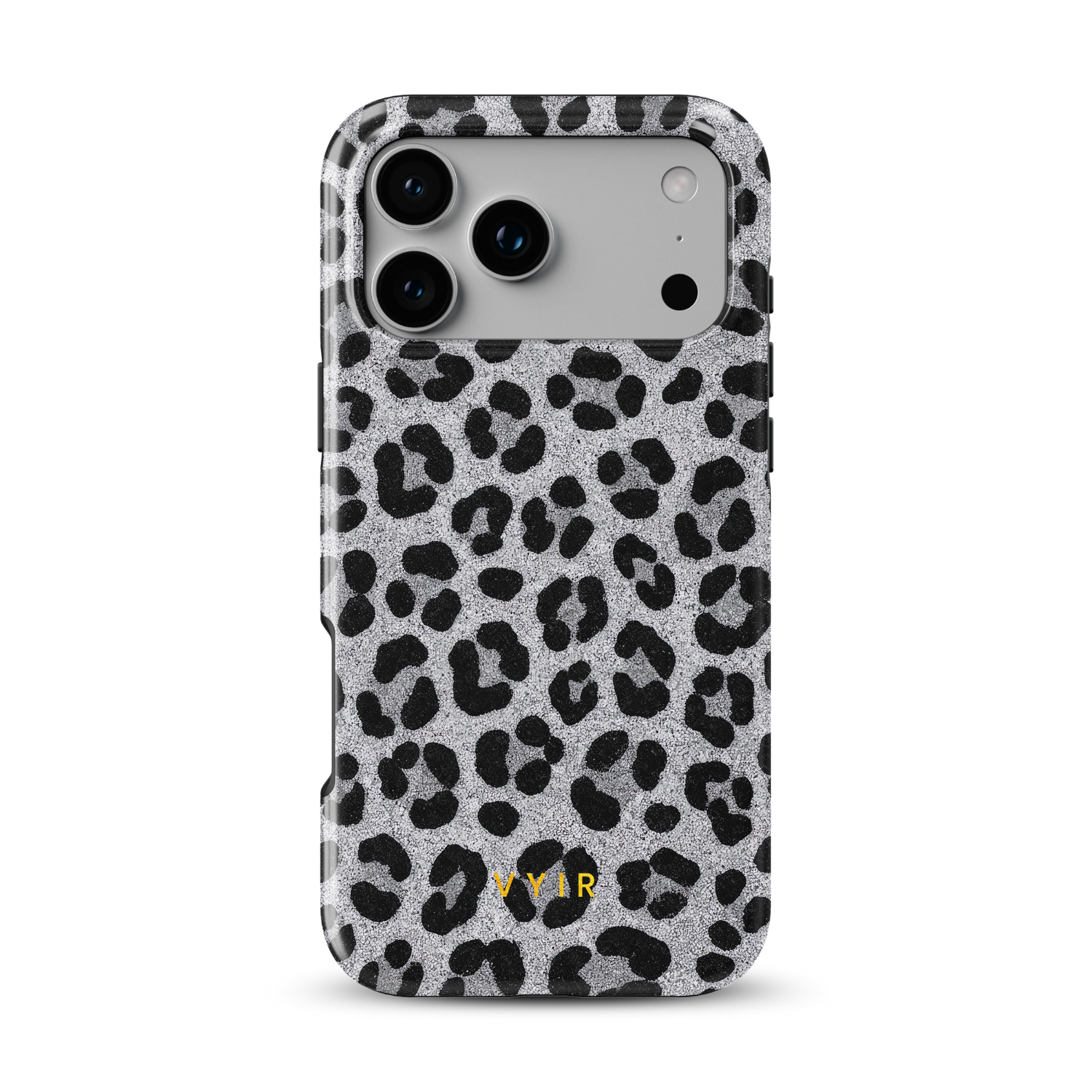 Luxe Leopard Silver - Shockproof Phone Case