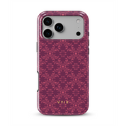 Ornate Bloom, Burgundy - Shockproof MagSafe iPhone Case