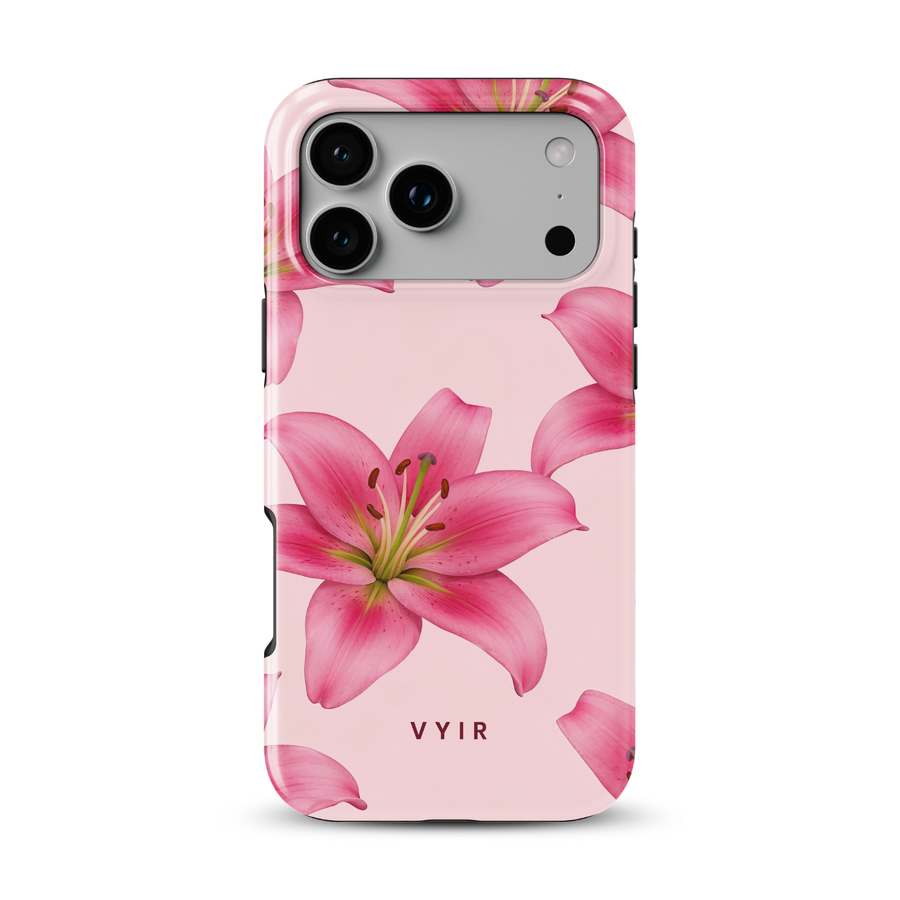 Pink Lily Bloom - Shockproof MagSafe iPhone Case