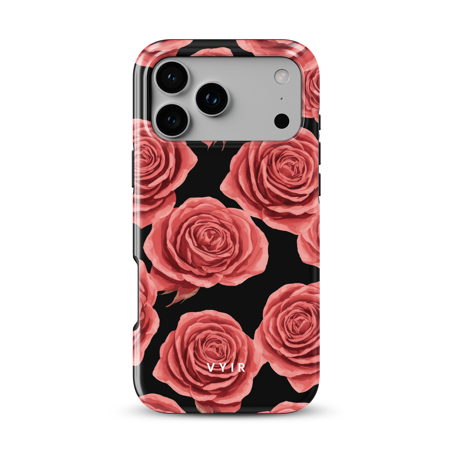 1VYIRPinkandBlackRoseFlowers-ShockproofToughMagSafeiPhoneCase.png