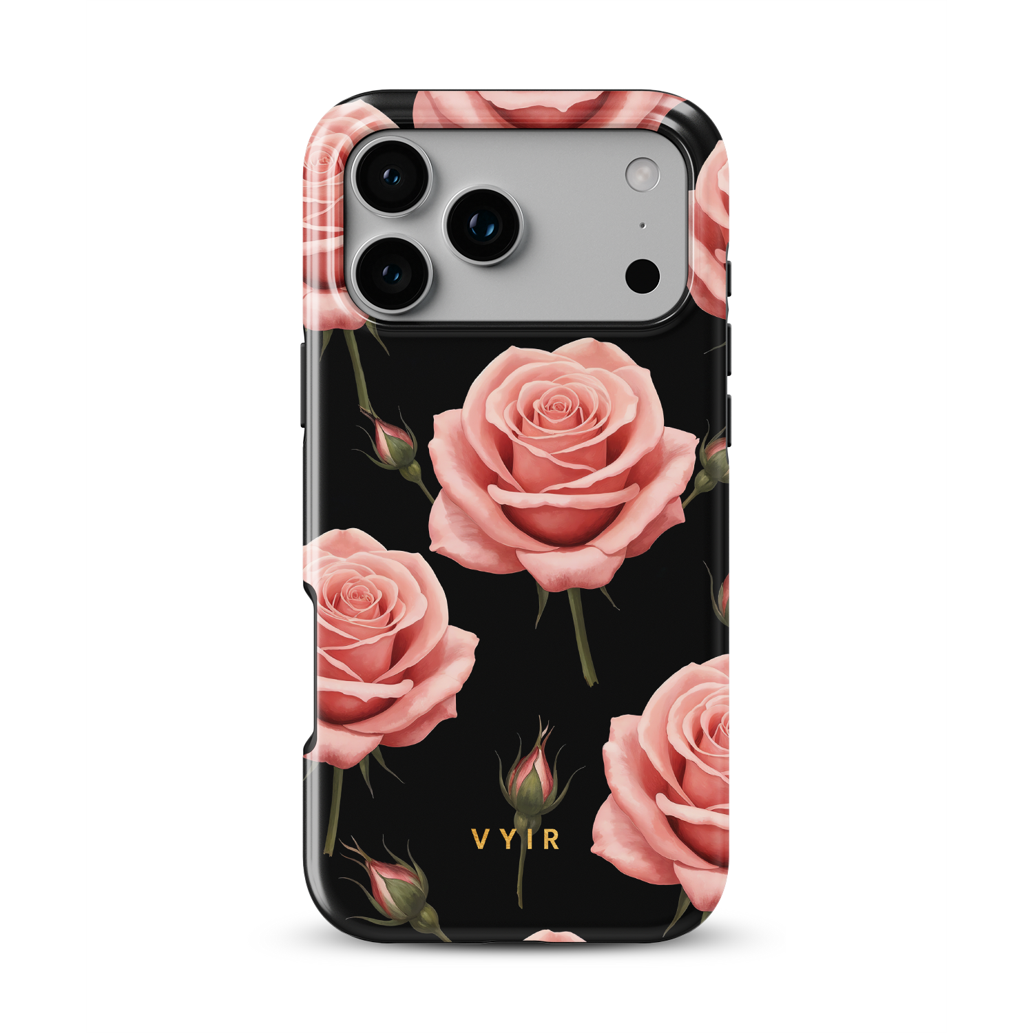 Soft Rose Elegance - Shockproof Phone Case