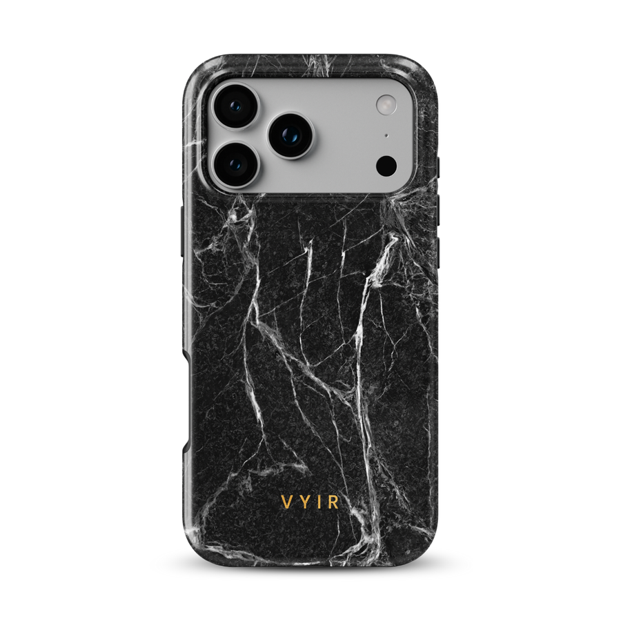 Pure Marble Black - Shockproof MagSafe iPhone Case