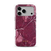 Pure Marble Burgundy - Shockproof MagSafe iPhone Case