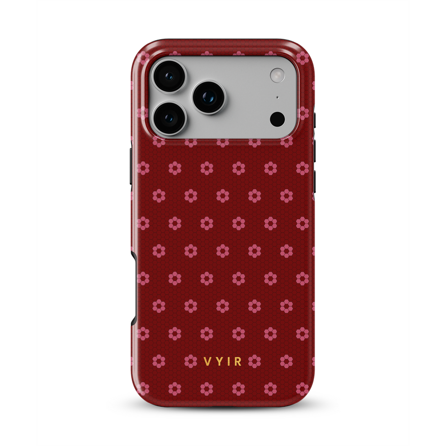 VYIR Signature Flowers, Passion Red - Shockproof MagSafe iPhone Case