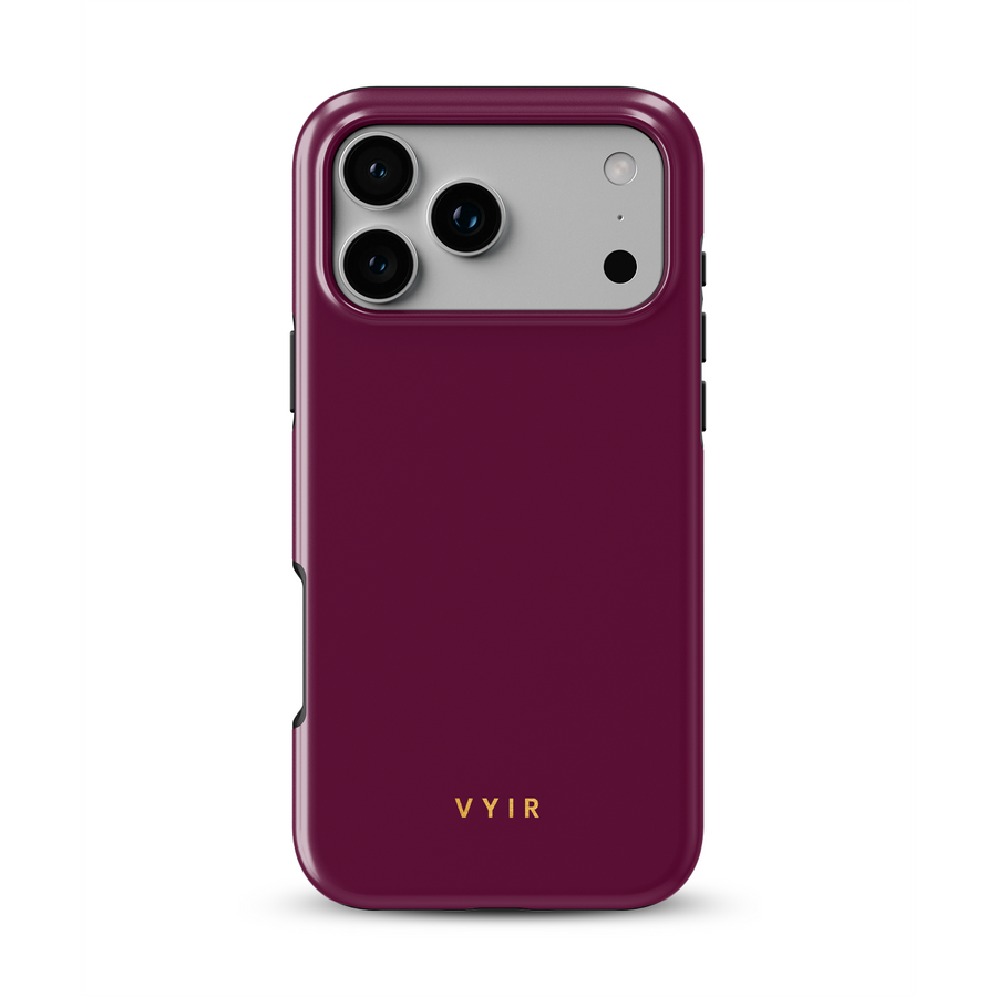 VYIR Signature Solid Colors, Burgundy - Shockproof MagSafe iPhone Case