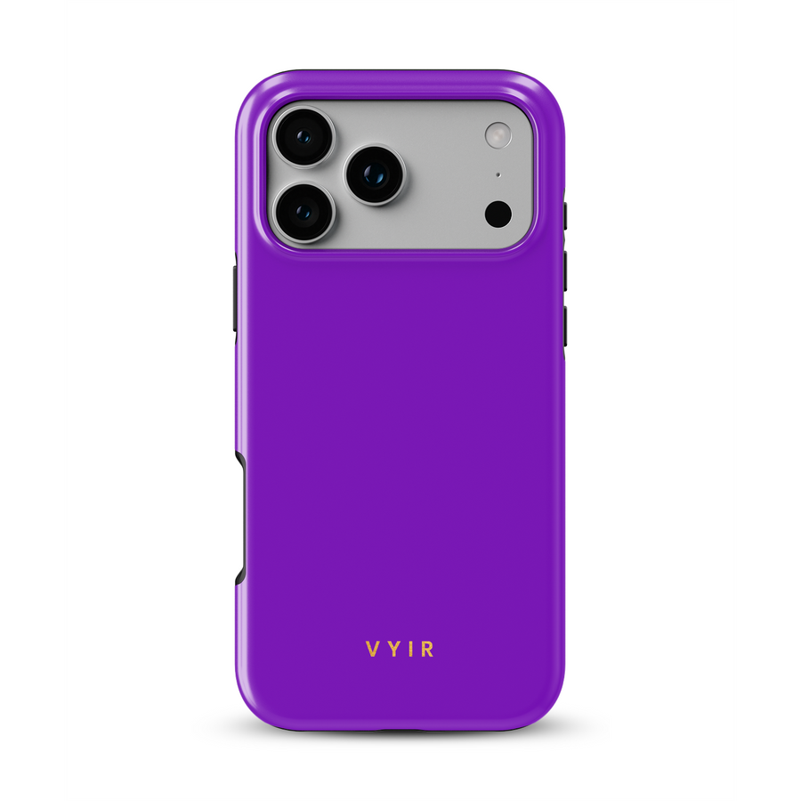 VYIR Signature Solid Colors, Purple - Shockproof MagSafe iPhone Case