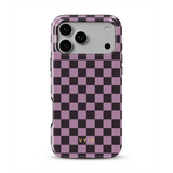 Tiny Checker, Plum - Tough Phone Case