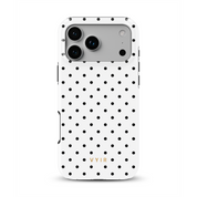 Tiny Polka Dots, Black and White - Shockproof MagSafe iPhone Case