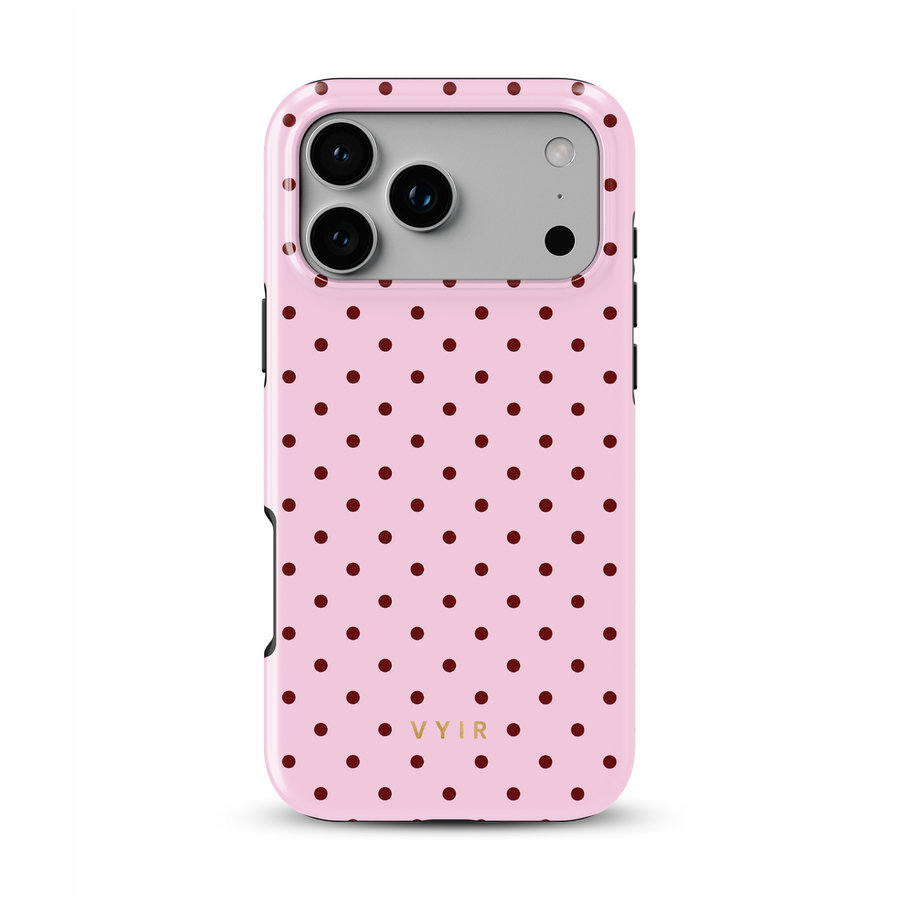 Tiny Polka Dots, Candy Pink - Shockproof MagSafe iPhone Case