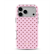 Tiny Polka Dots, Candy Pink - Shockproof Phone Case
