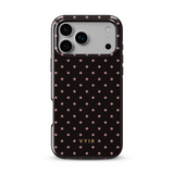 Tiny Polka Dots, Chocolate - Tough Phone Case