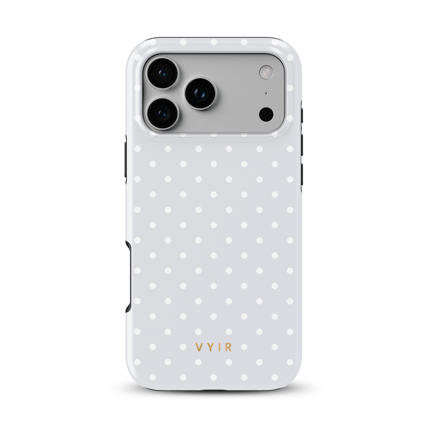 Tiny Polka Dots, Pearl White - Shockproof MagSafe iPhone Case