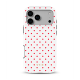 Tiny Polka Dots, Red Spark - Tough Phone Case