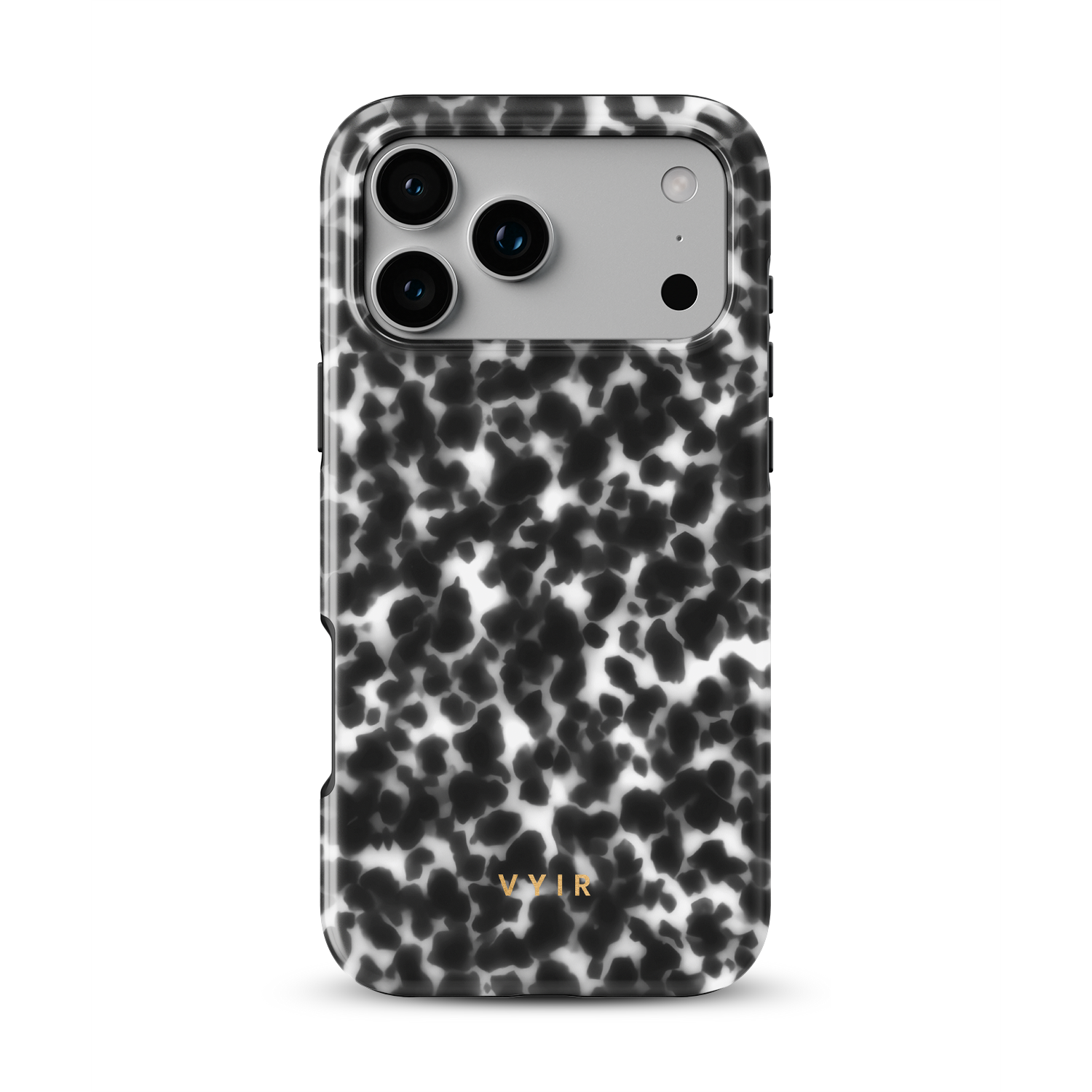 Tortoiseshell, Black and White - Shockproof Phone Case