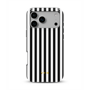 Vertical Stripes, Black and White - Shockproof MagSafe iPhone Case