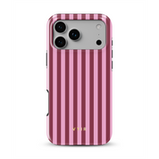 Vertical Stripes, Candy Pink - Shockproof MagSafe iPhone Case