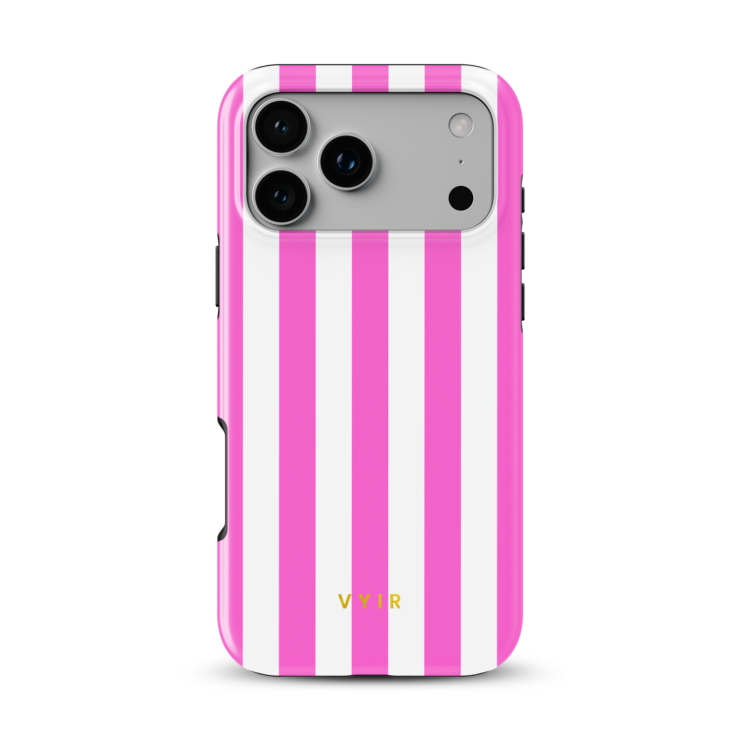 Vertical Stripes, Fashion Pink - Shockproof MagSafe iPhone Case