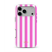 Vertical Stripes, Fashion Pink - Shockproof MagSafe iPhone Case