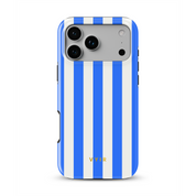 Vertical Stripes, Riviera Blue - Shockproof MagSafe iPhone Case