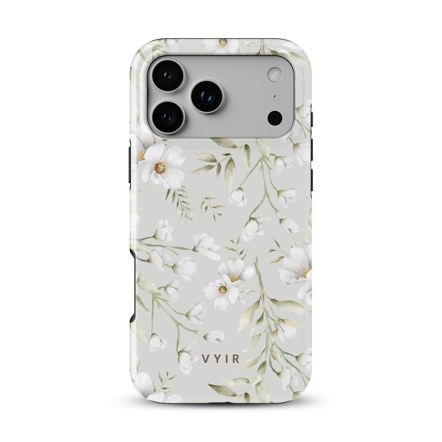 White Blossom Drift - Shockproof MagSafe iPhone Case