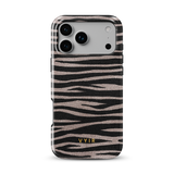 Zebra Gleam Mocha - Tough Phone Case