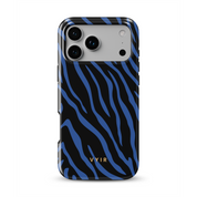 Zebra Luxe, Indigo Blue - Shockproof Phone Case