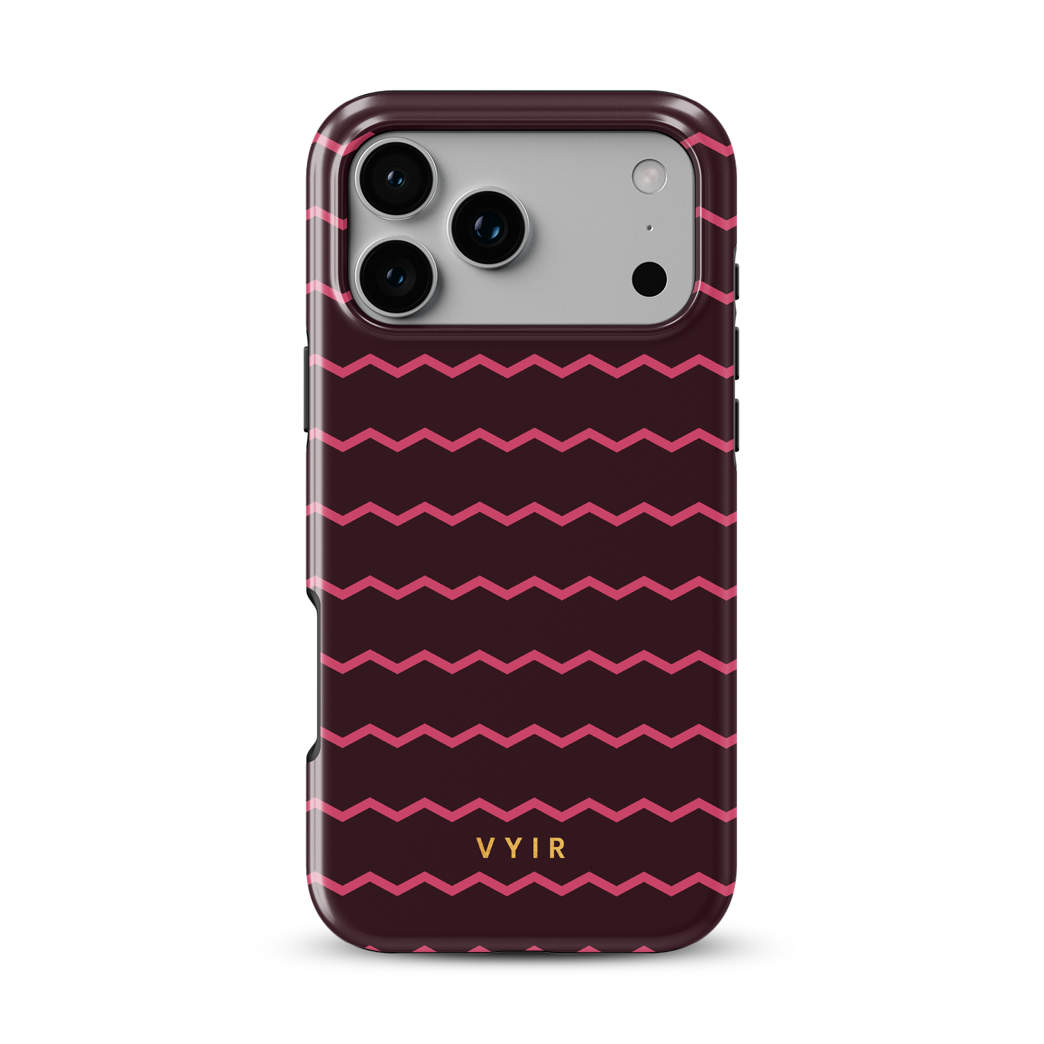 ZigZag, Raspberry - Shockproof MagSafe iPhone Case