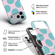 Big Polka Dots, Cotton Candy - Shockproof MagSafe iPhone Case