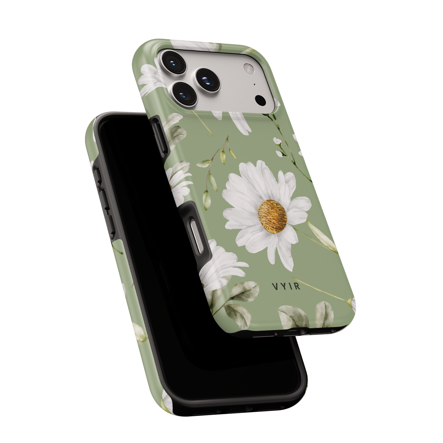 Sage Daisy Garden - Shockproof Phone Case