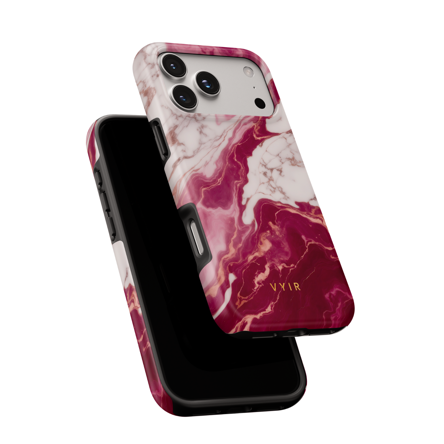 Italian Marble Burgundy - Shockproof Phone Case