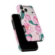 Rosy Peony Flourish - Shockproof MagSafe iPhone Case