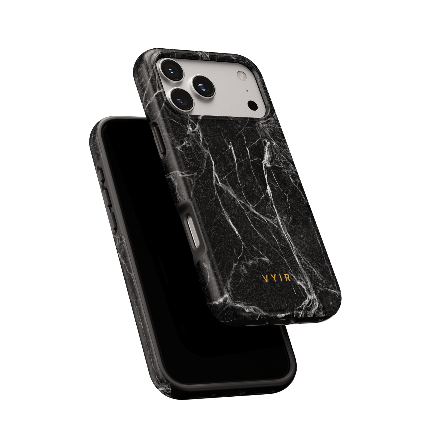 Pure Marble Black - Shockproof Phone Case
