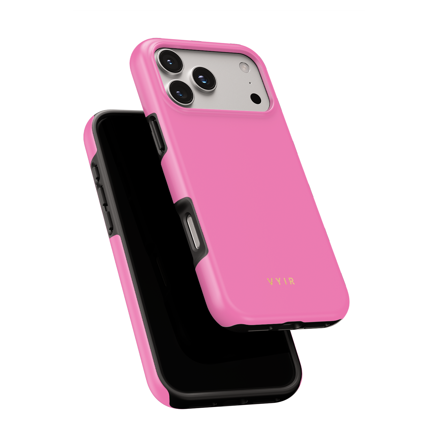 VYIR Signature Solid Colors, Pink - Shockproof MagSafe iPhone Case