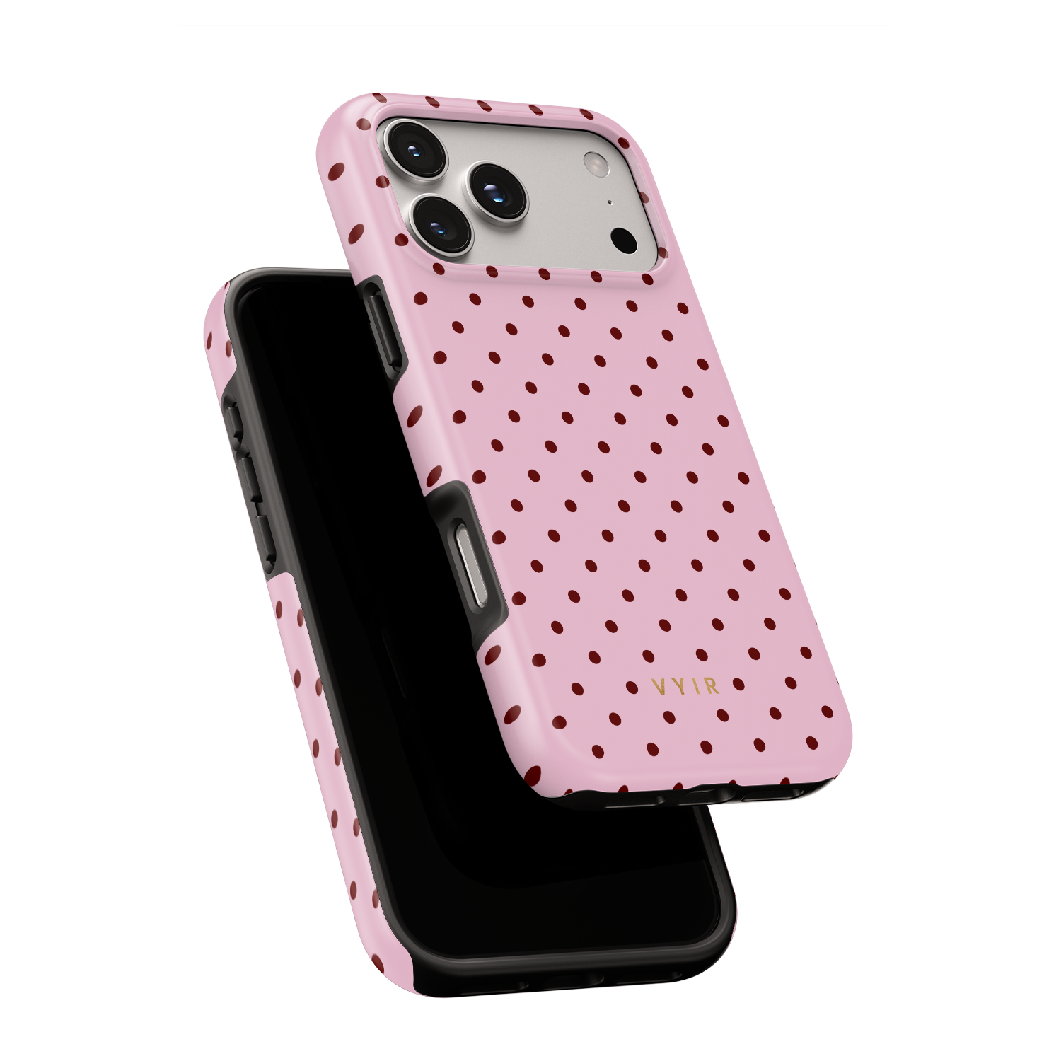 Tiny Polka Dots, Candy Pink - Shockproof MagSafe iPhone Case