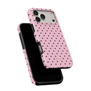 Tiny Polka Dots, Candy Pink - Shockproof MagSafe iPhone Case