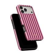 Vertical Stripes, Candy Pink - Shockproof MagSafe iPhone Case